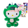 Hello Kitty Plushie Set - Bundle with 6.5" Plush Doll in a Dragon Costume Plus Stickers, Tattoos, More | Hello Kitty Plush Toy Stuffed Animal