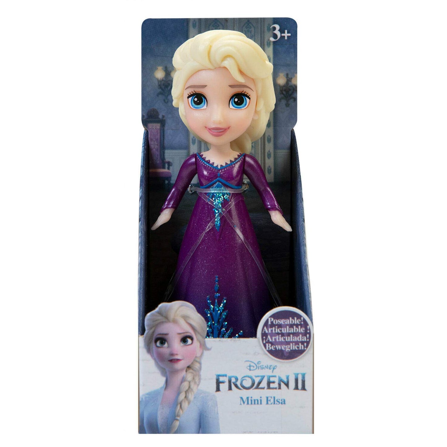 Disney Frozen II 3 inch Mini Doll (Mini Elsa Purple Dress)