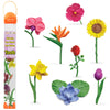 Safari Ltd. Flowers TOOB - Mini Figurines of Rose, Tulip, Hibiscus, Bird of Paradise, Daffodil, Sunflower, Lotus, Orchid - Educational Toy Figures