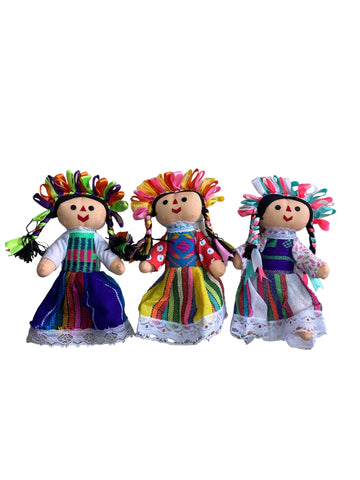 MUNECA LELE Mexican Handmade Doll Set - 10 Piece, Maria Doll Included