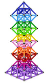 150Pcs Magnetic Building Sticks Blocks Toys, 2.3" Length Magnet Educational Toys Set for Kids and Adult, STEM Building Toy 3D Non-Magnetic Balls
