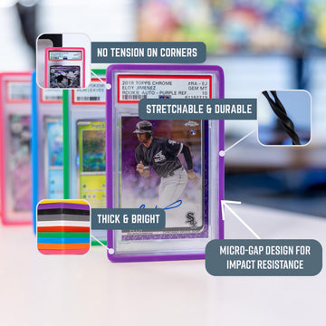 10× PSA Slab Guards - Impact-Resistant Protection System for PSA Graded Cards | Engineered Shock-Absorbing PSA Slab Protector | Multicolor PSA Bumper