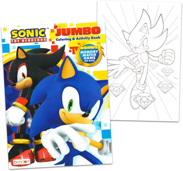 Sonic the Hedgehog Coloring Book for Kids Ages 4-8 - Bundle with Sonic and Shadow Coloring Pages, Activities, Games Plus Sonic Stickers, More | Sonic
