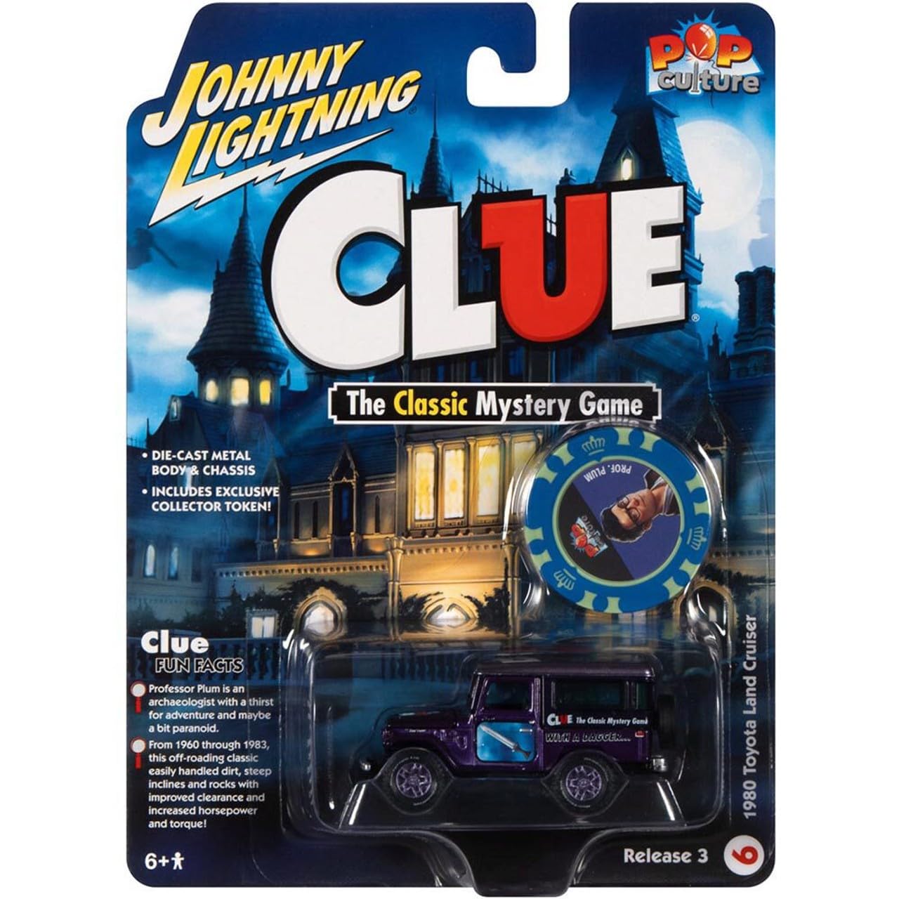 MINI 1/64 Johnny Lightning 1980 Toyota Land Cruiser CLUE Purple