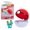 Pokémon PKW3133 - Clip'n'Go Poké Balls - Froxy & Pokéball, Official Pokéball with 5 cm Figure Red Ball