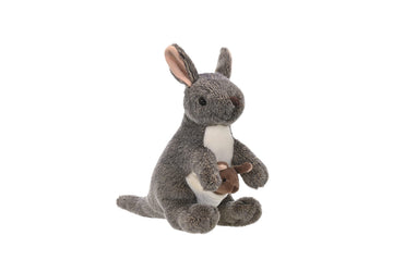 Wild Republic Cuddlekins Mini Kangaroo with Joey Stuffed Animal - 8"