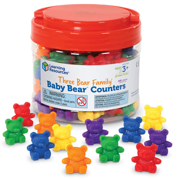 Learning Resources Baby Bear Counters - 102 Pieces, Ages 3+ | Grades Pre-K+ Toddler Learning Toys, Counters for Kids, Counting Manipulatives, Teddy
