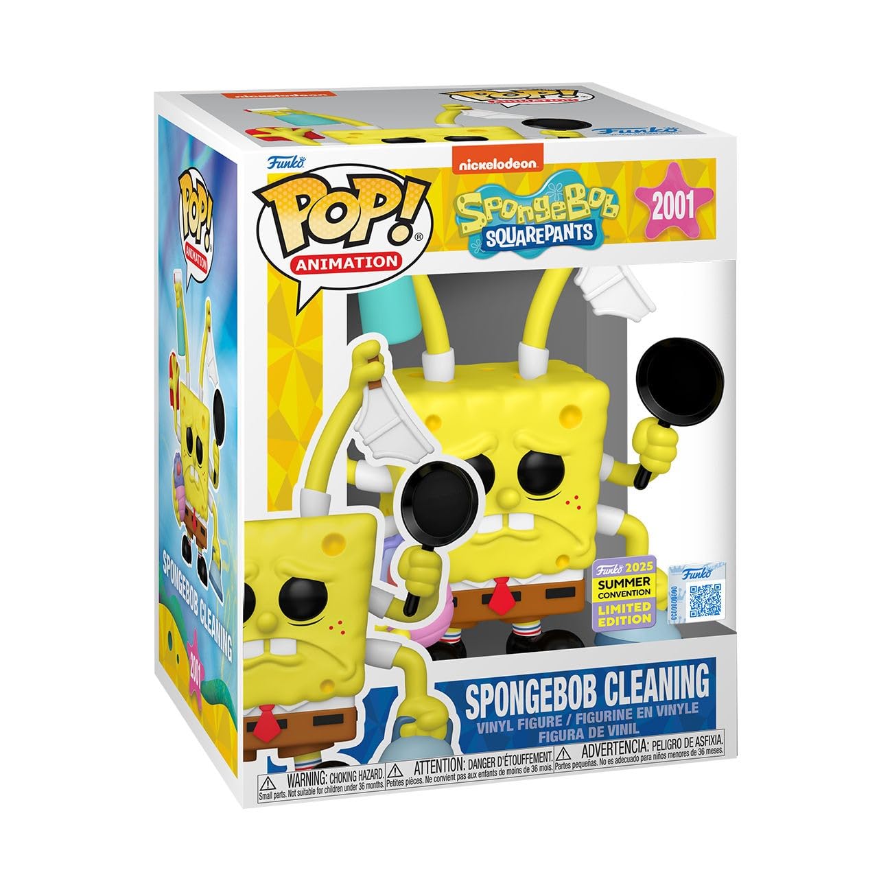Funko Pop Premium Spongebob Cleaning 2001