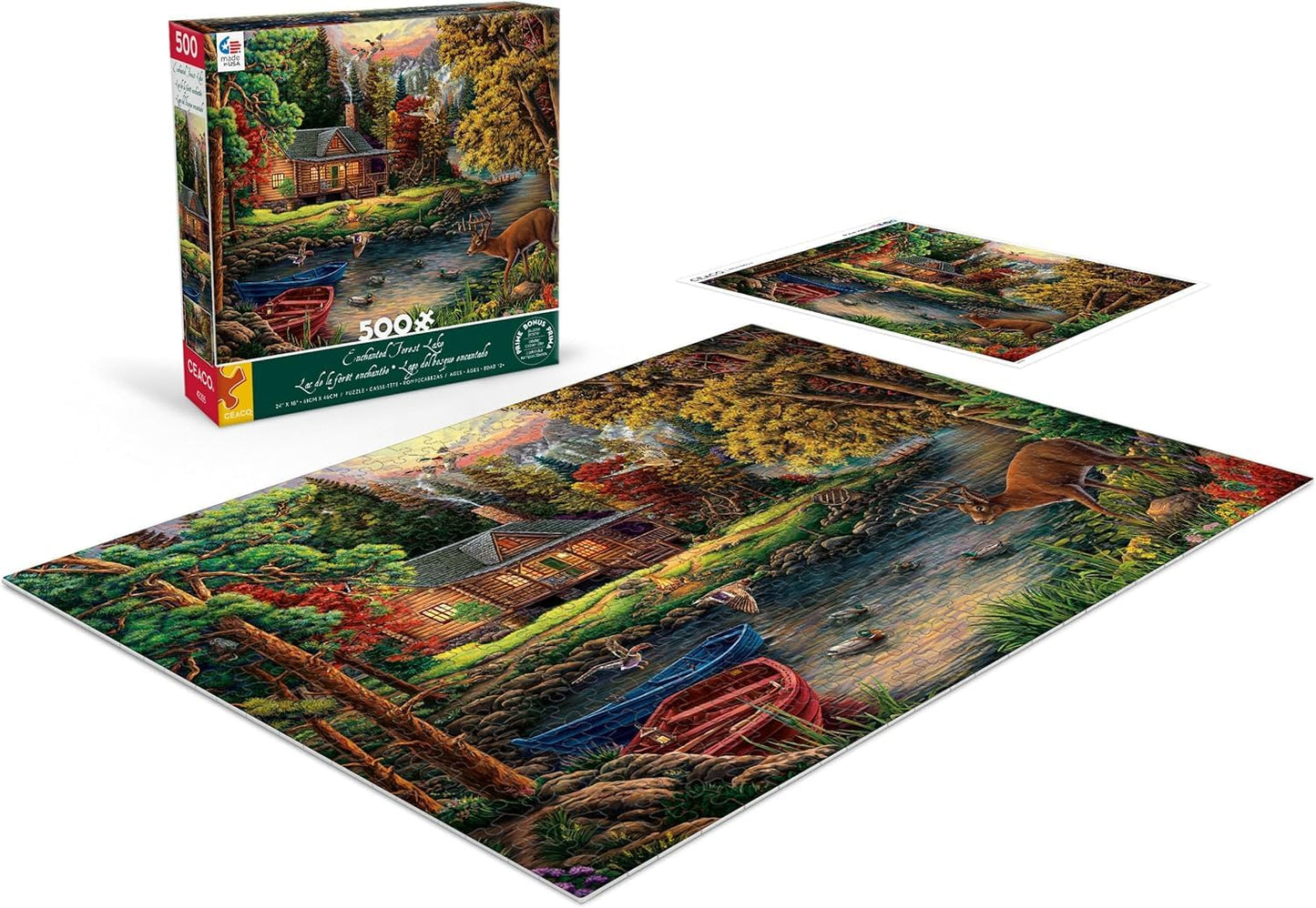 Ceaco - Enchanted Forest Lake - 500 Piece Jigsaw Puzzle for Adults