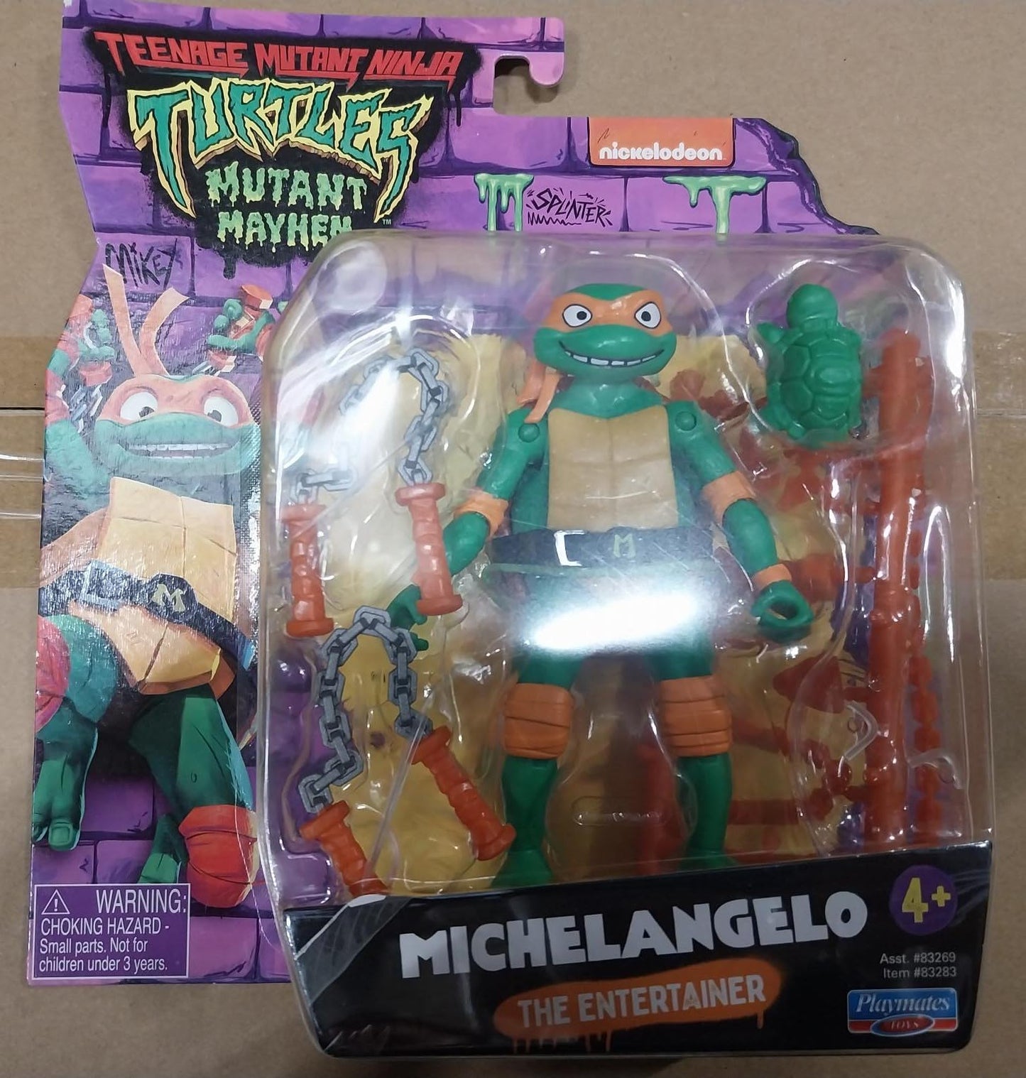 Teenage Mutant Ninja Turtles: Mutant Mayhem 4.25” Michelangelo Basic Action Figure by Playmates Toys