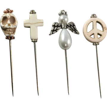 Asylum Zone Voodoo Pins Heart Skull Angel Cross Needles