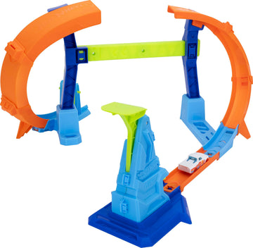 Hot Wheels Stunt Tracks Corkscrew Jump Champion & Toy Car