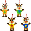 4E's Novelty Foam Christmas Reindeer Ornament Craft for Kids (12 Pack Bulk) Christmas Crafts for Kids Ages 4-8, 8-12 Toddlers DIY Ornament Craft Kit