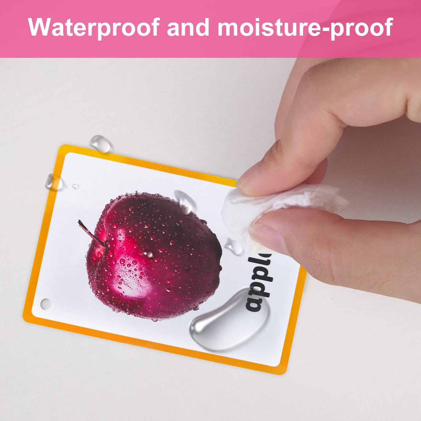 Zwttey Fruits,Vegetables 2 Sets of English Flash Cards Kids Pocket Card Learning Baby Toys for Children Pre-Kindergarten