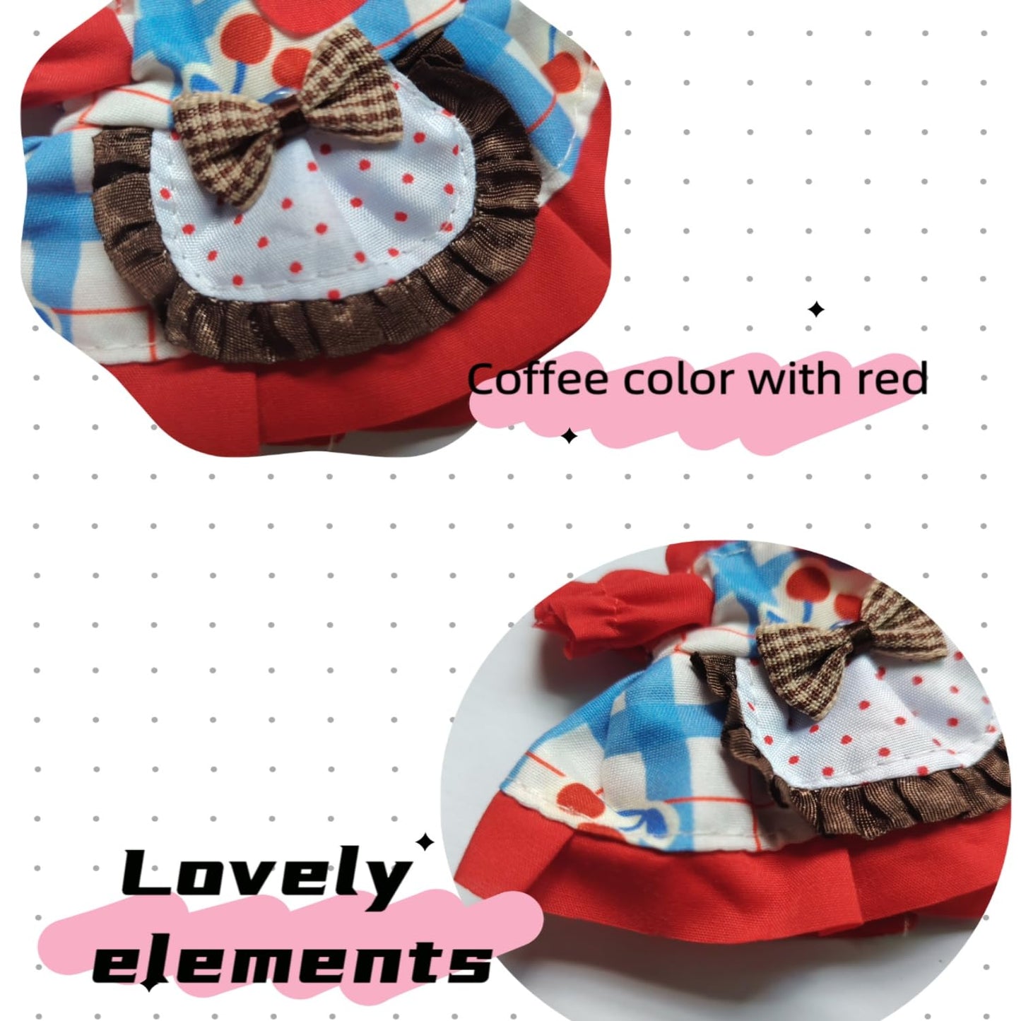 17cm Doll Clothes(No Doll Included), Cute Dolls Outfit Accessories, 6.7 Inch Small Kawaii Handcrafted Clothes Set for Dolls Collectors and Dress-Up