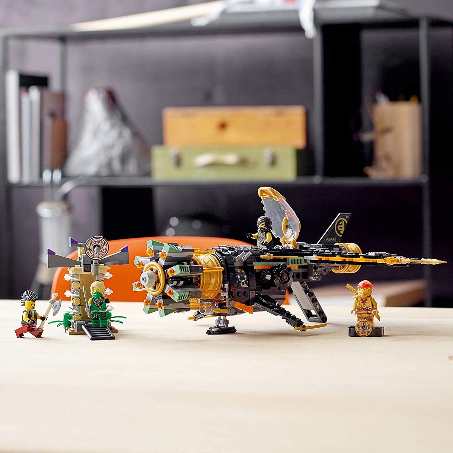 LEGO NINJAGO Legacy Boulder Blaster 71736 Airplane Toy Featuring Collectible Figurines, New 2021 (449 Pieces)