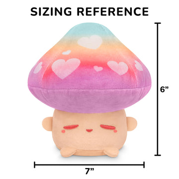 TeeTurtle 6" Hearts Mushroom Plushie - Mystical Mushroom - Cute Kawaii Soft Stuffed Animals