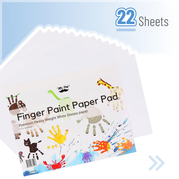 Mr. Pen- Finger Paint Paper Pad for Kids, 11 x 14 Inches, 22 Sheets