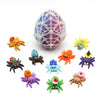 XAKNXGU 3D Printed Spider Egg with 10 Unique Spiders Inside, Glow in The Dark Halloween Toys for Kids, Cute Small 3D Printed Animals Fidget Toys