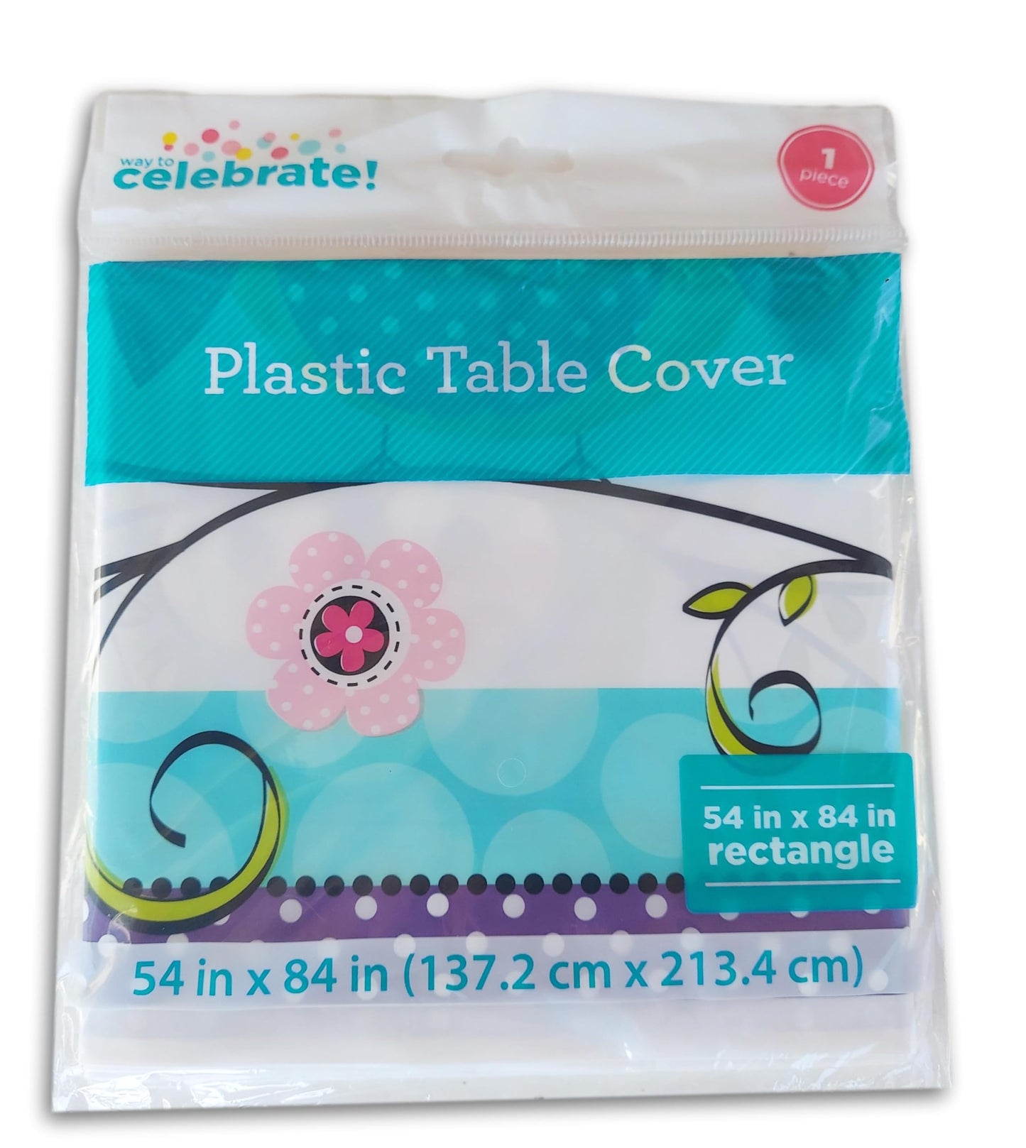 Craft Supply Owls Tablecover- Floral Print Table Cover - Plastic Rectangular 54" x 84"
