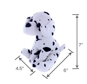 Plushland Pawpal Paw Pal Stuffed Animal Teddy Bear Toys Puppy Dog 8", Birthday Holiday Halloween Christmas Bone Best Friend (Dalmatian)