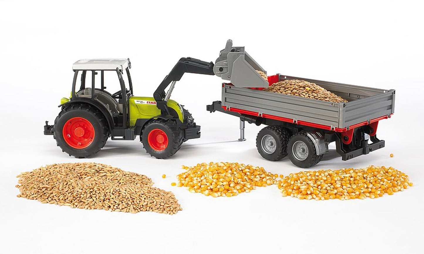 Bruder 02112 Claas Nectis 267 F with Front Loader & Tipping Trailer