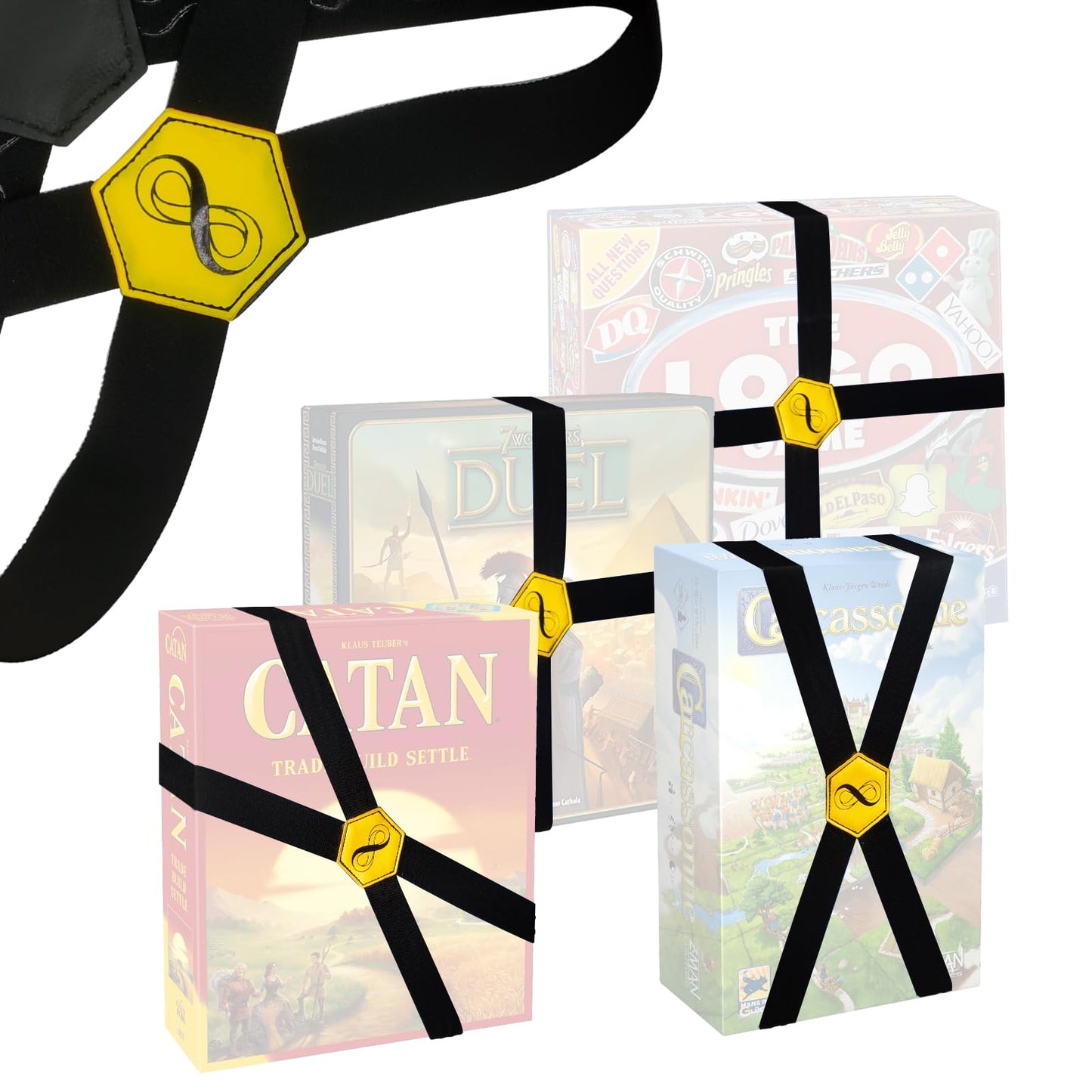 Board Game Box Elastic Bands - Keep Board Games, Tabletop Games, RPGs,Card Games & Other Boxes Closed and Protected with Antiskid Textured During