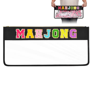 eurovicky Clear American Mahjong Tile Bag, Elegant Black