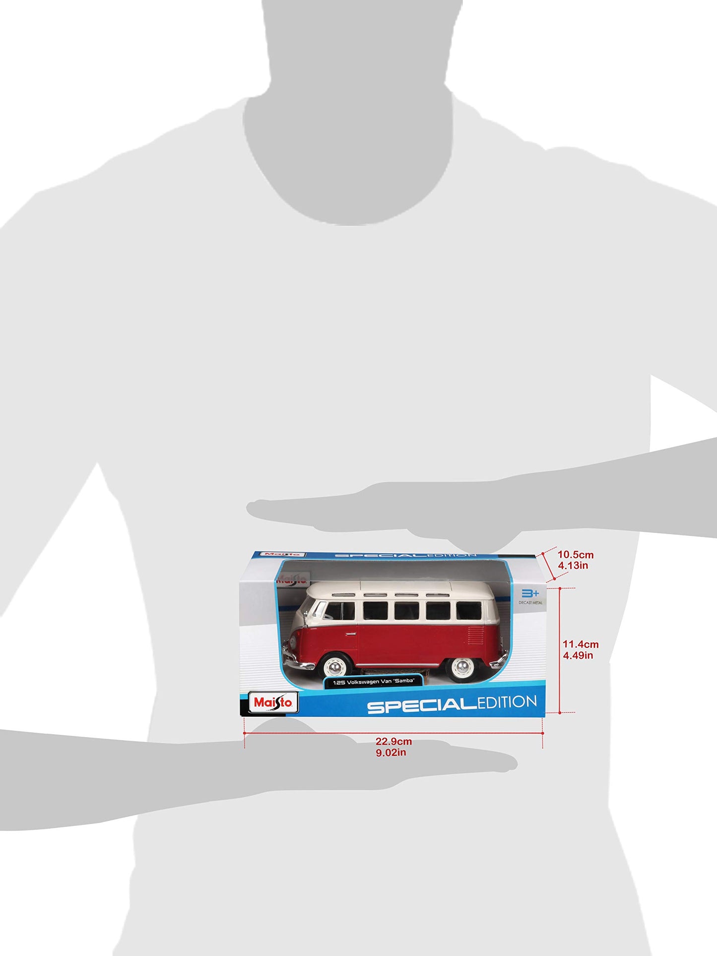 Maisto 31956 - VW Bus Samba 1:25, Colors May Vary