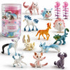 Liberty Imports 12 Pack Fantasy Creatures Figurines Set - Cute Plastic Fairy Animals & Mythical Toy Figures, Mini Unicorn Cake Toppers, Party Favors