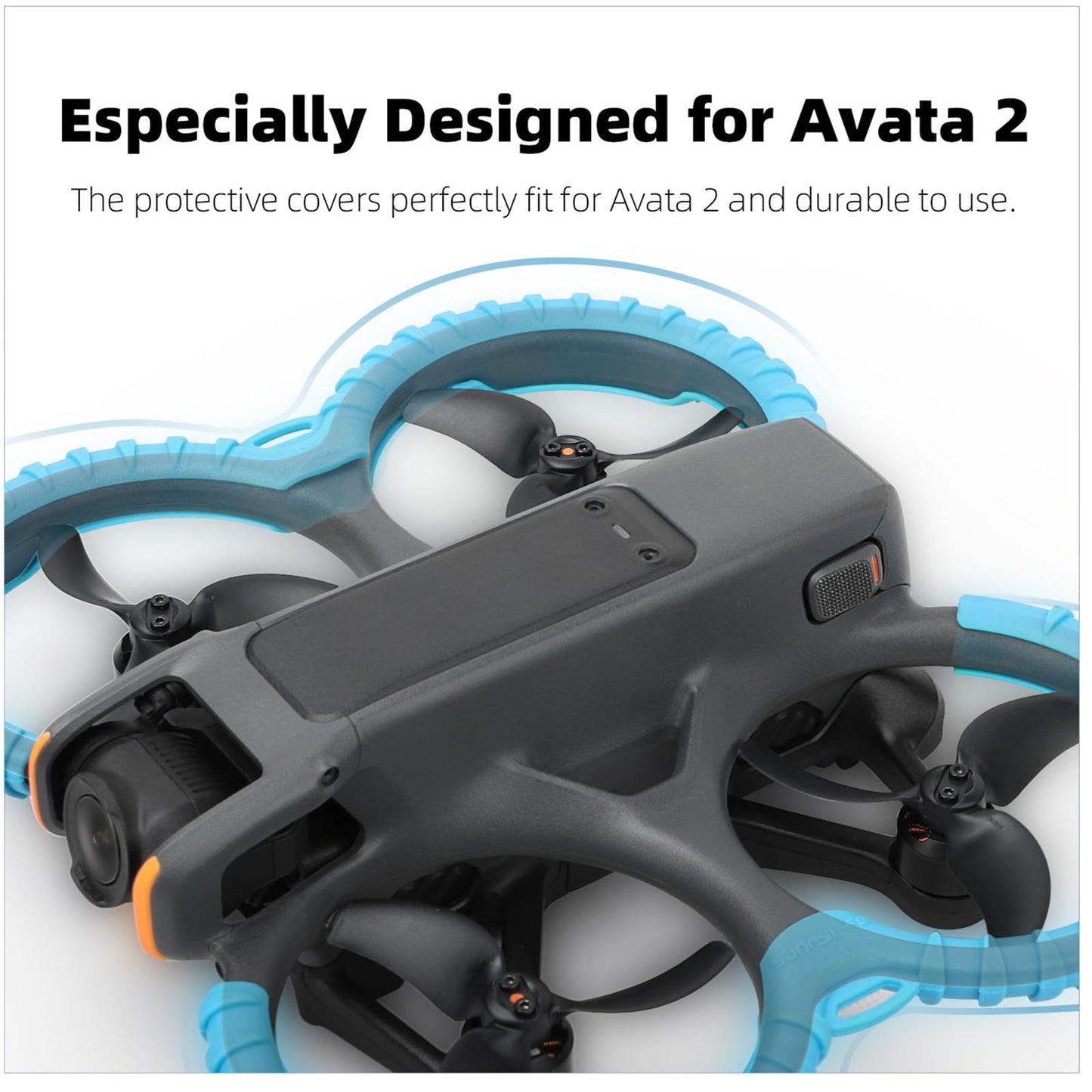 FSIDIWT Avata 2 Propeller Guard Protector, Anti-Collision Prop Bumper Silicone Protective Cover Ring for DJI Avata 2 Accessories (Red)
