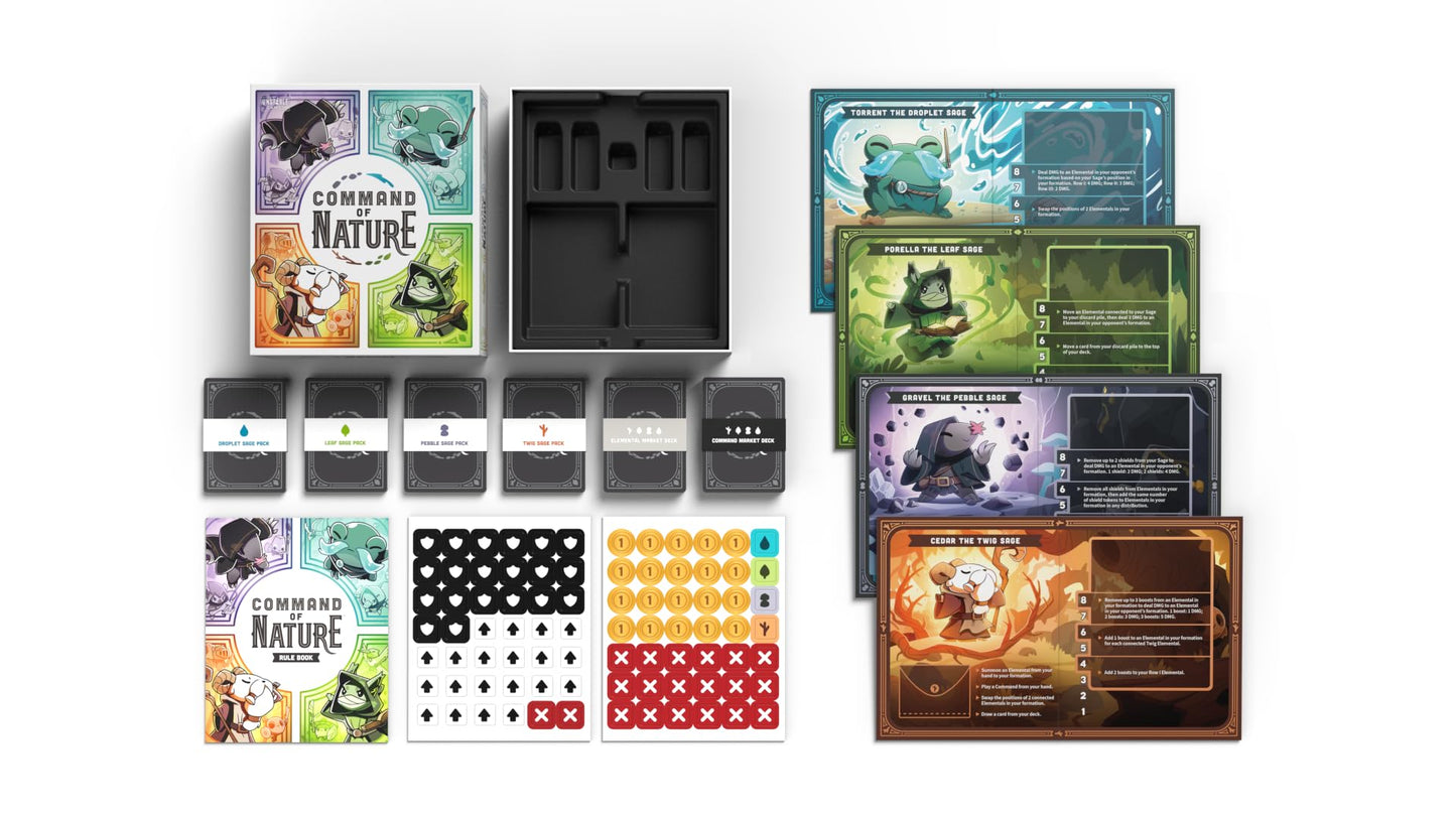 Unstable Games Command of Nature Card Game - Nature-Themed Strategy Game for 2-6 Players, Ages 8 and Up - Family Game Night Card Game from