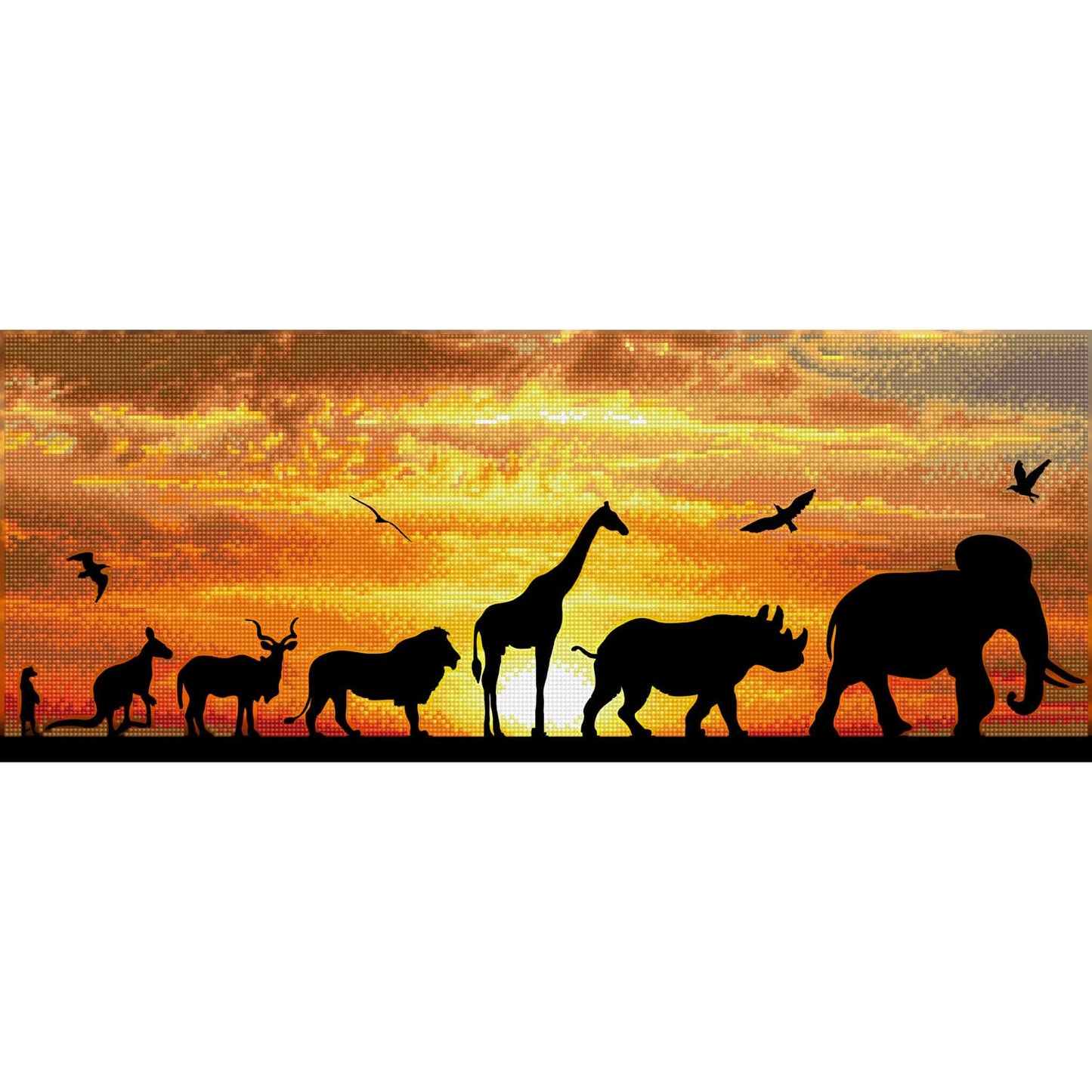 DIAMOND DOTZ African Sky Diamond Painting Kits for Adults - Diamond Art Kits a Relaxing Creative Craft Kit with Dotz Gems 28x8