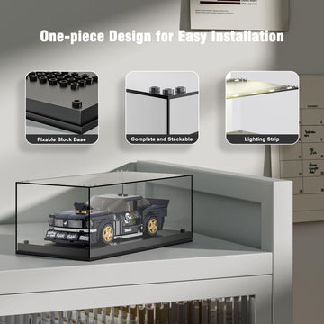 1/28 Scale Speed Champion Display Case with Light, 7.8 x 3.4 x 3.3 Inches