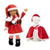 Playtime by Eimmie 18 Inch Doll Clothes and Accessories - Christmas Holiday Dress with Matching Santa Hat & Shawl - Clothing Sets & Stuff - Fits