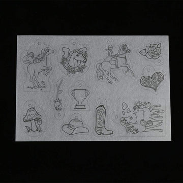 Heat Shrink Plastic Sheet Kit for DIY Crafts, Shrinkable Film with Assorted Patterns, Ideal for Keychains, Jewelry Making and School Projects, Easy