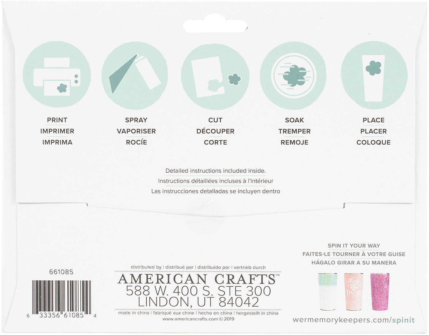 We R Memory Keepers 661085 Water Slide Paper Clear