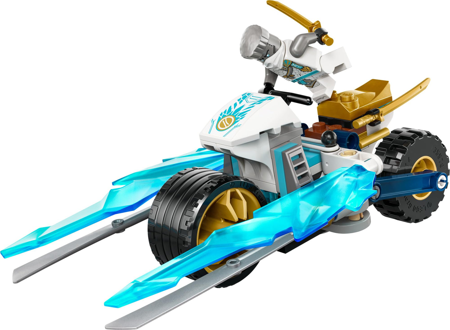LEGO NINJAGO Zane’s Ice Motorcycle Toy with 1 Minifigure Included, Buildable Model Vehicle, Ninja Gift for Kids Ages 7 and Up, 71816