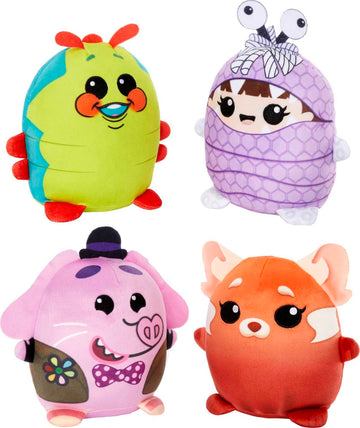 Mattel Disney100 Pixar Pals Cuutopia Plush Toys 4-Pack, Collectible Set of 4 Soft 5-Inch Pillow Dolls Inspired by Fan-Favorite Movie Characters