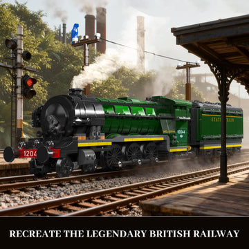 Mould King Flying Scotsman British Steam Locomotive Train, Historical CollectionTrain Model Toy for Collectors, Display and Gift Giving (1766+ Pieces)