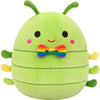 Squishmallows Original 8in Cortez the Green Caterpillar with Rainbow Bowtie - Official Jazwares Plush (Little)