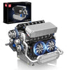 Mould King 10213 Car Engine Building Sets, Intelligent Chip Drive Engine Model Kit that Runs, Build Your Own STEM V8 Engine Model Toys for Adults
