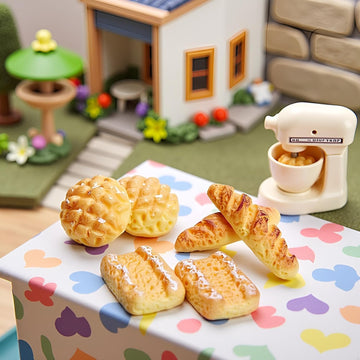 6Pcs Artificial Bread Set, Realistic Food Display Props, Miniature Bread Dollhouse Decoration Accessories, DIY Micro Landscaping Decor Kitchen Home