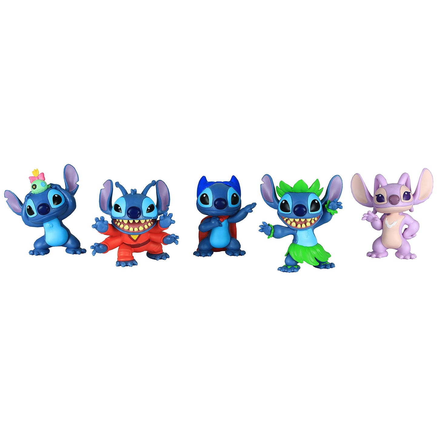 Disney’s Lilo & Stitch Collectible Stitch Figure Set, 5-pieces, Kids Toys for Ages 3 Up by Just Play