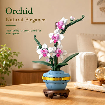 Mould King 24119 Botanical Orchid Building Set, 386 Pieces - Artificial Orchid Indoor Plant Decoration for Home Decor - Birthday Gift for Adults, Ages