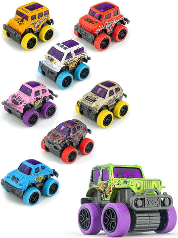 Monster Truck Christmas Stocking Stuffers for Boys Age 3-6 - Pull Back Monster Trucks for Party Favors, Set of 8
