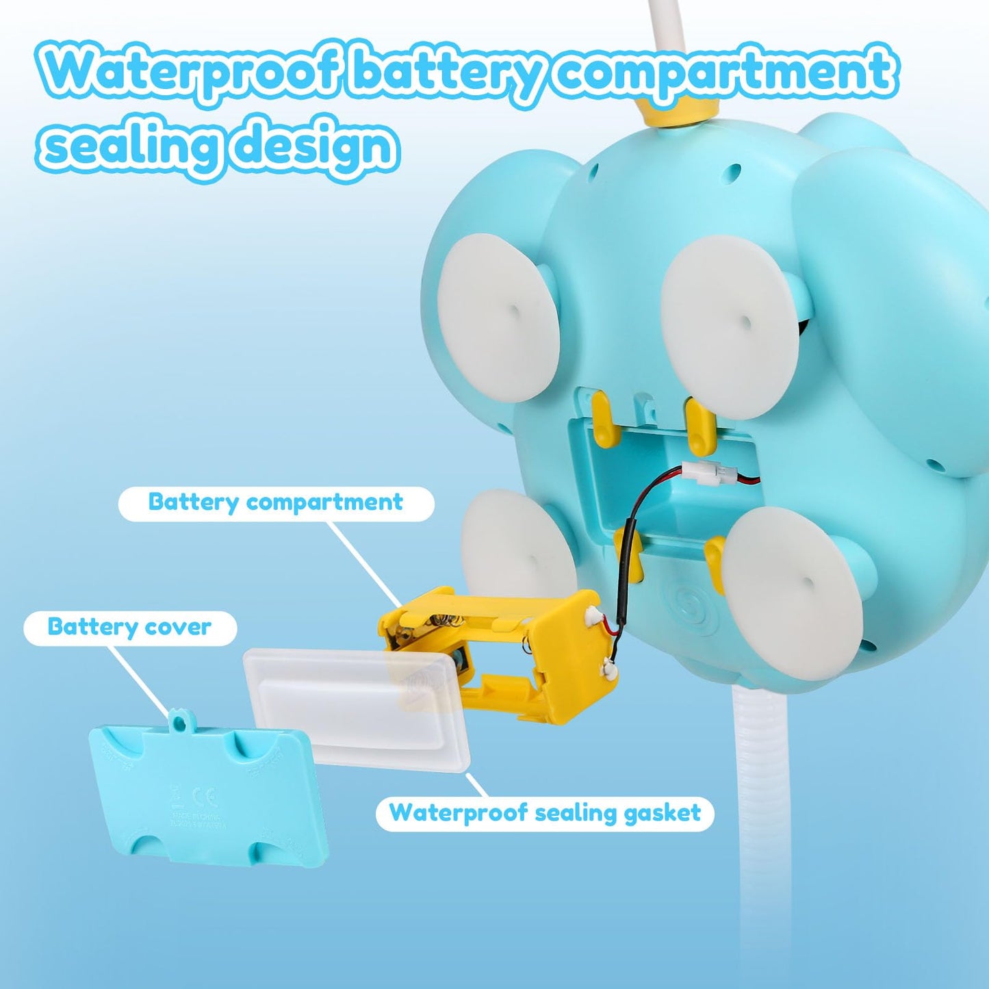 Bath Toys Light Up Elephant Baby Bubble Bath Toys 2 in 1Bath Bubble Machine with Baby Bath Shower Head for Kids Ages 1-3 4-8 Bath Bubble Maker