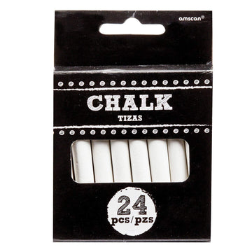Premium White Chalk Magic - 3" (Pack of 24) | Vibrant, Long-Lasting & Mess-Free Chalk | Perfect for Any Event
