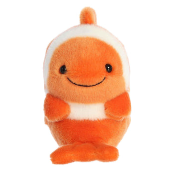 Aurora® Playful Rolly Pet™ Comic Clown Fish™ Stuffed Animal - Compact Size for On-the-Go Fun - for Adults, Kids, Birthdays, and Anniversaries - Orange