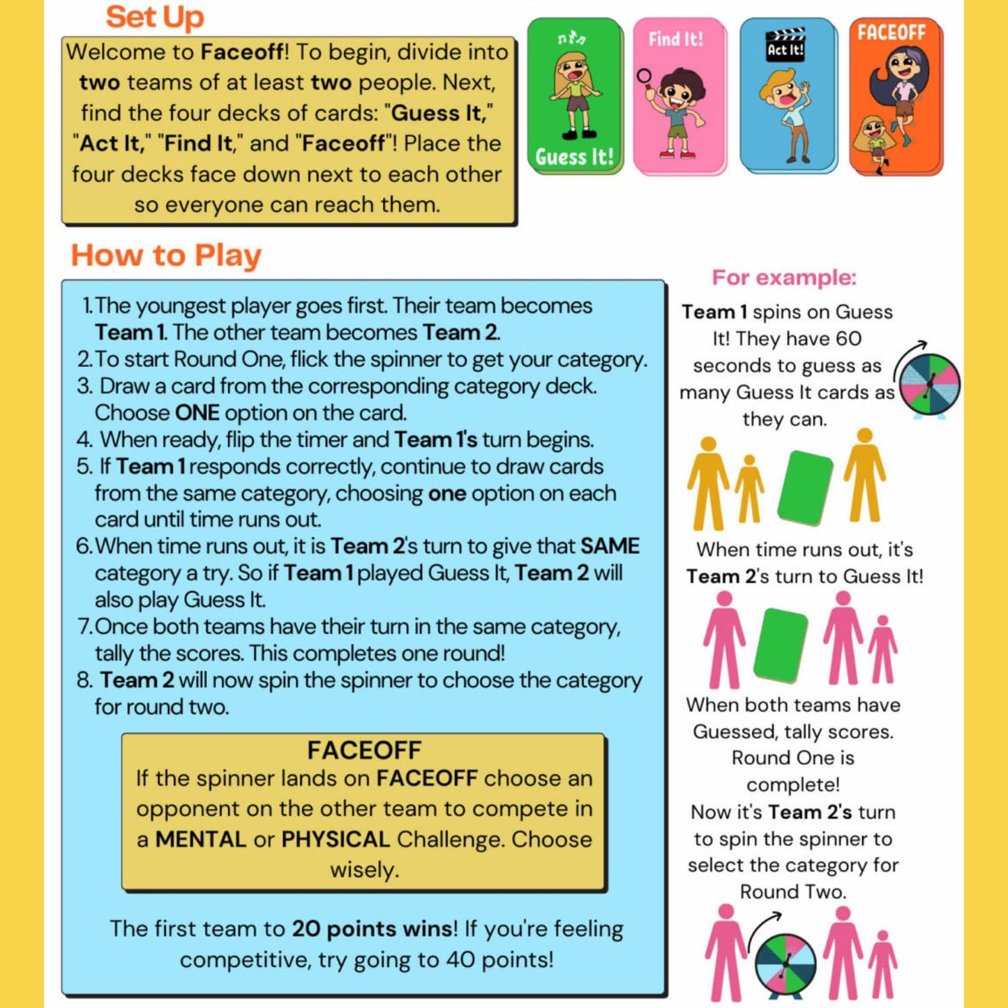 Skyler Imagination - Faceoff Fun Active Game Meant to Get You Moving with The Holderness Family - Best for Rainy Day Play